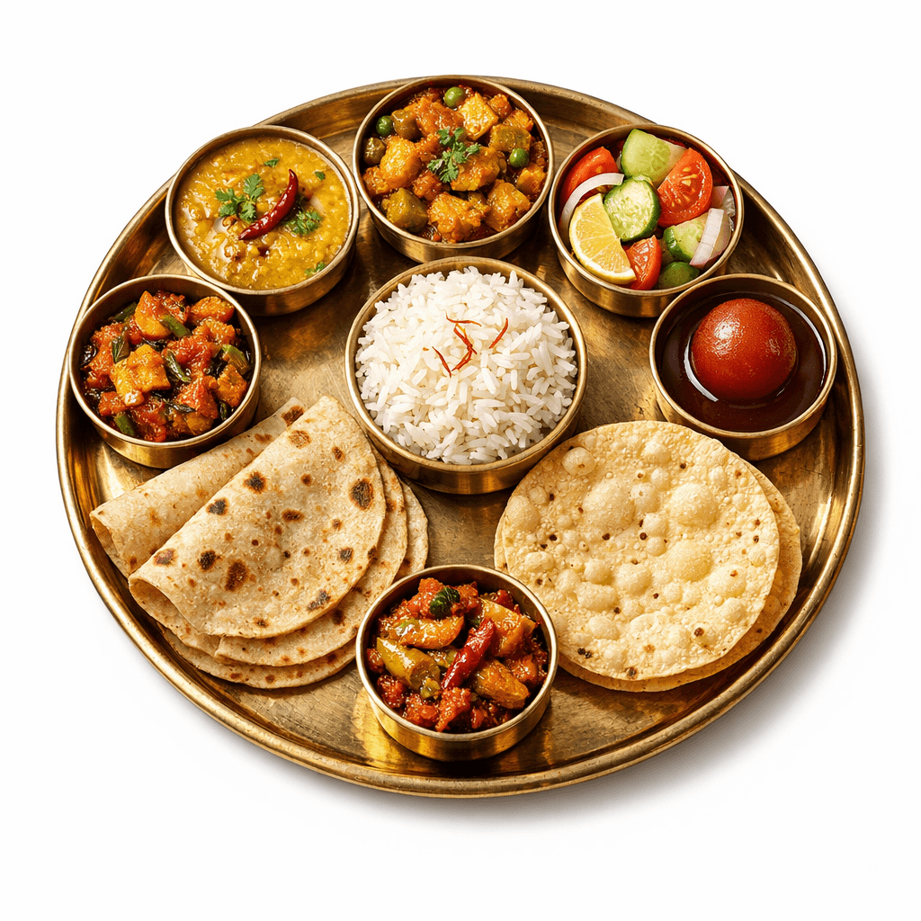 AI-generated Leven Foods thali